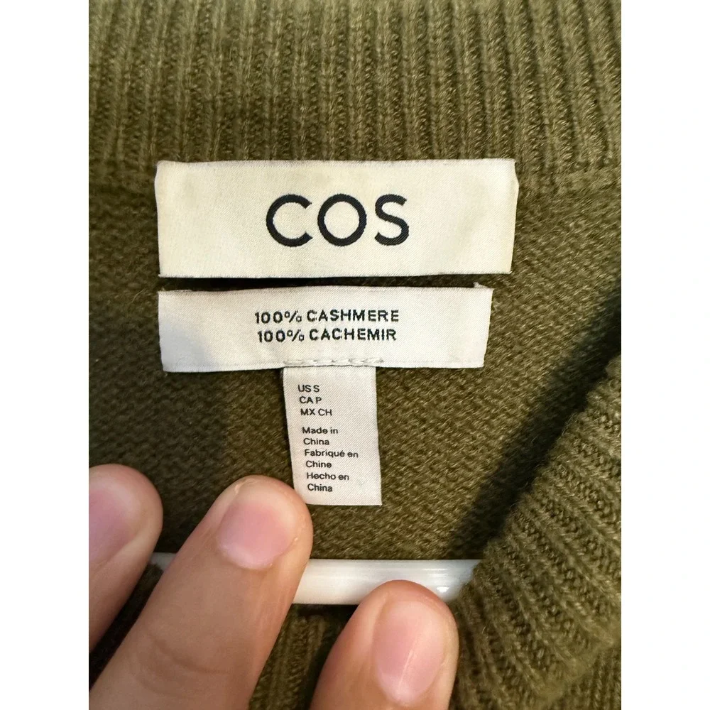 COS Cashmere Sweater Green Size S - Picture 6 of 9